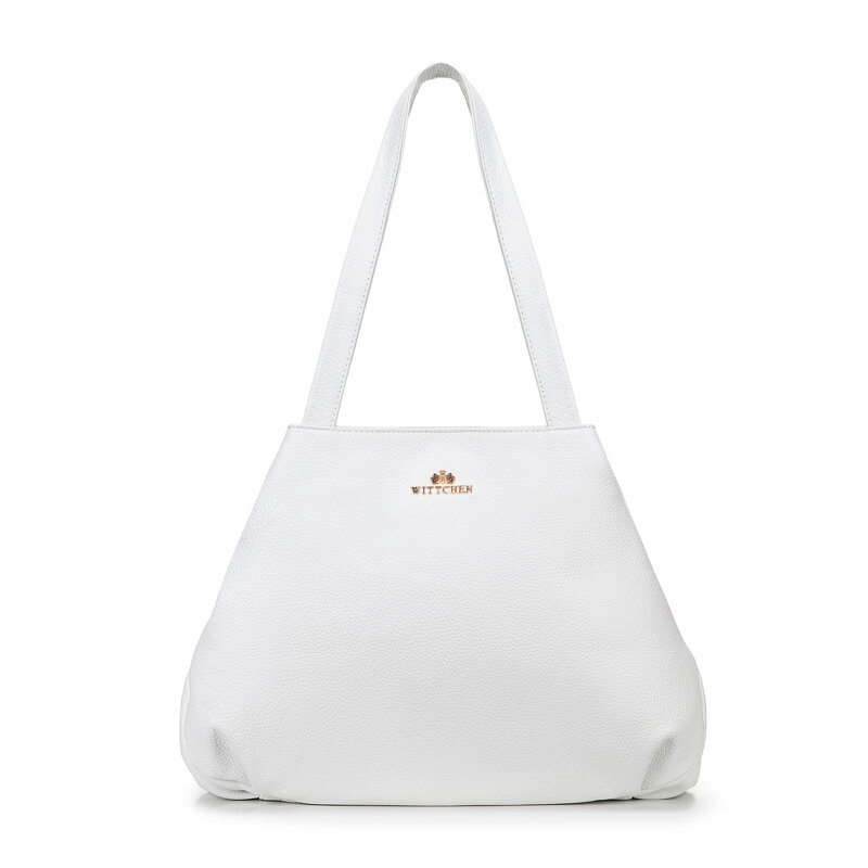 shopper kabelka z prírodnej kože s ryhovaným zrnom biela 100-4E-807-0 shopper kabelka z prírodnej kože s ryhovaným zrnom biela 100-4E-807-0
