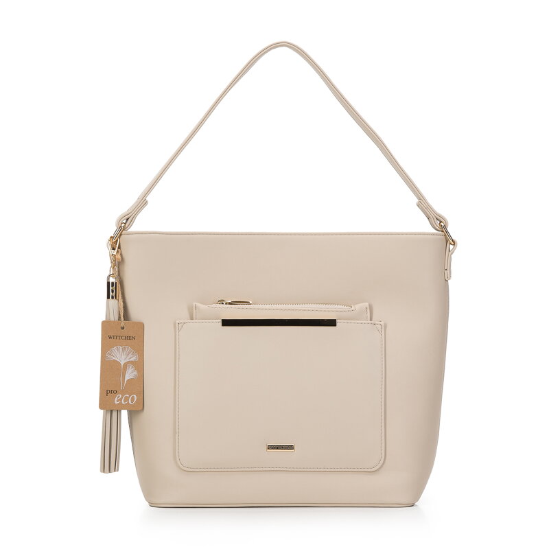 Torebka worek z wyjmowanym etui jasny beż 97-4Y-232-9