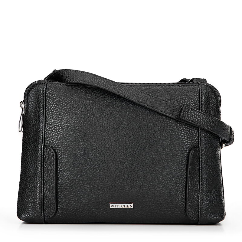 Dámska crossbody kabelka, dvojpriehradková, čierno-strieborná 100-4Y-009-1S Dámska crossbody kabelka, dvojpriehradková, čierno-strieborná 100-4Y-009-1S
