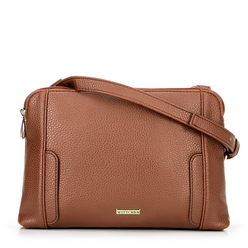 Dámska crossbody kabelka, dvojpriehradková, hnedá 100-4Y-009-5 Dámska crossbody kabelka, dvojpriehradková, hnedá 100-4Y-009-5