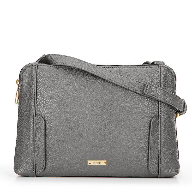Dámska crossbody kabelka, dvojpriehradková, sivo-zlatá 100-4Y-009-8G Dámska crossbody kabelka, dvojpriehradková, sivo-zlatá 100-4Y-009-8G