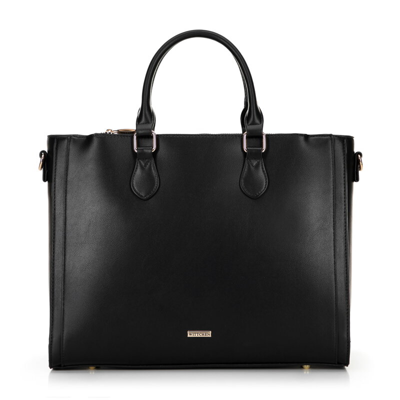 Damska torba na laptopa 14,5” z imitacji skóry czarna 100-4Y-232-1 Damska torba na laptopa 14,5” z imitacji skóry czarna 100-4Y-232-1