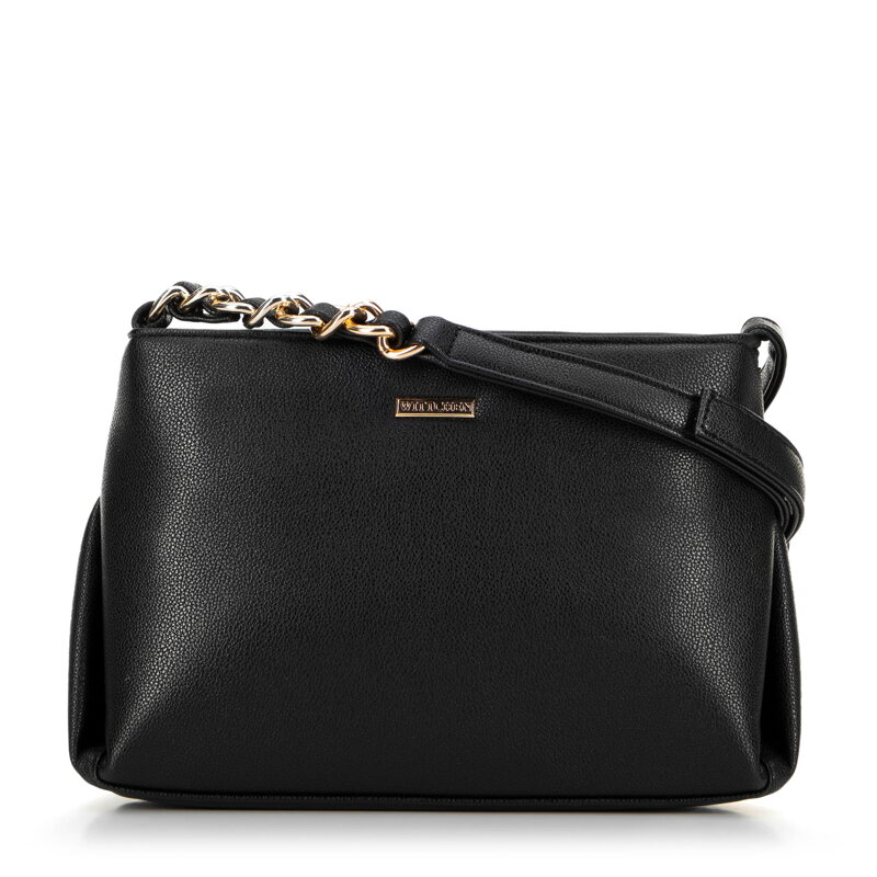 Dámska crossbody z ekokože s retiazkou, čierna 99-4Y-633-1 Dámska crossbody z ekokože s retiazkou, čierna 99-4Y-633-1