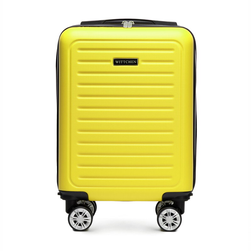 Walizka kabinowa z ABS-u z odpinanymi kółkami żółta 56-3A-111-50