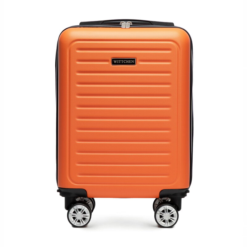 Walizka kabinowa z ABS-u z odpinanymi kółkami pomarańczowa 56-3A-111-55