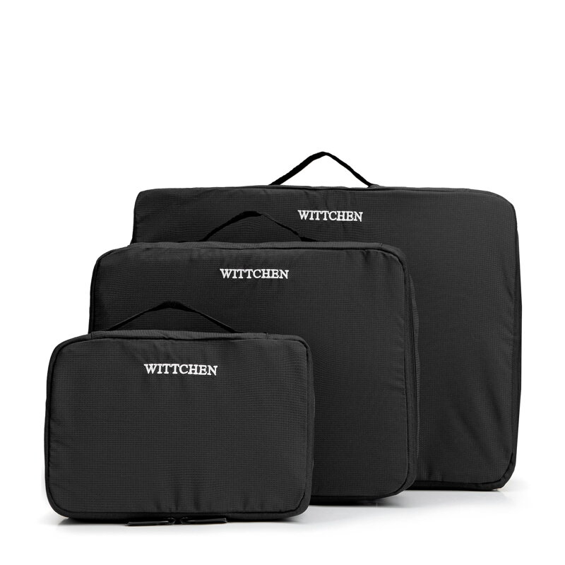 Zestaw trzech organizerów podróżnych czarny 56-3-300-10N