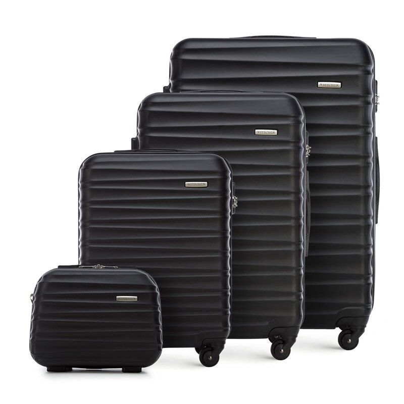 Komplet walizek z ABS-u z żebrowaniem 56-3A-31K-11 Komplet walizek z ABS-u z żebrowaniem 56-3A-31K-11