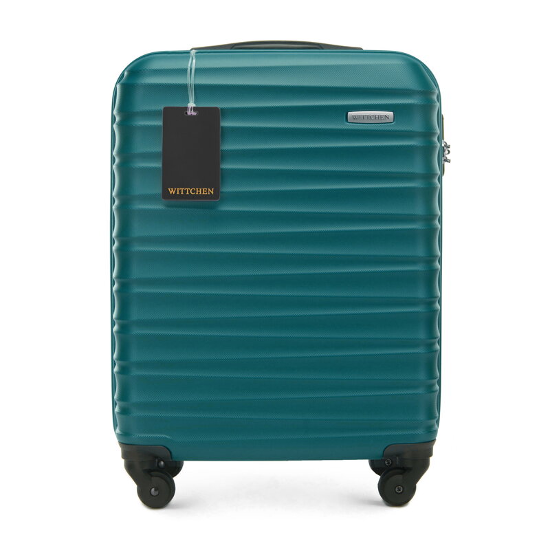 Mała walizka z ABS-u i identyfikator z logo zielona 56-3A-311-85Z5