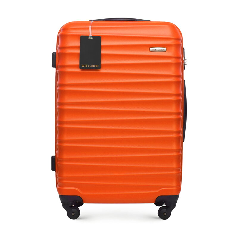 Średnia walizka z ABS - u i identyfikator z logo pomarańczowa 56-3A-312-55Z5