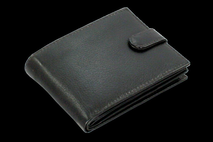 Černá pánská kožená peněženka se zápinkou 513-0406-60