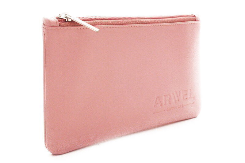 Svetloružová kožená etue 611-0023-71