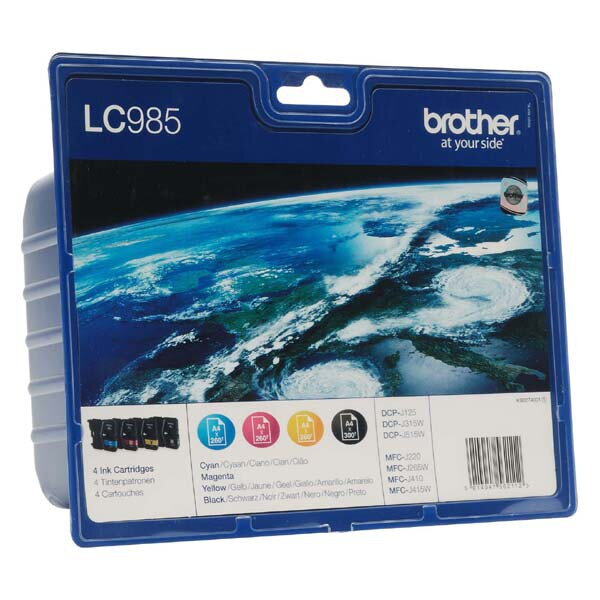 Brother originál ink LC-985VALBP, CMYK, 300str., Brother DCP-J125, J315W, J515W Brother originál ink LC-985VALBP, CMYK, 300str., Brother DCP-J125, J315W, J515W