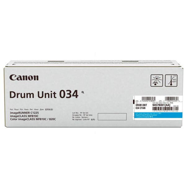 Canon originál válec 034 C, 9457B001, cyan, 34000str., azurová