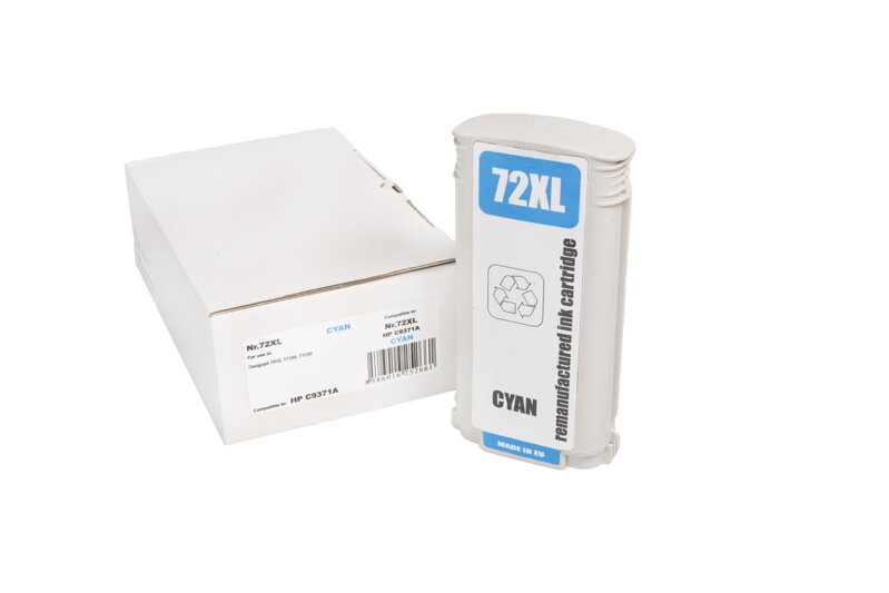 HP renovovaná atramentová náplň C9371A, no.72, 130ml (BULK), azurová HP renovovaná atramentová náplň C9371A, no.72, 130ml (BULK), azurová