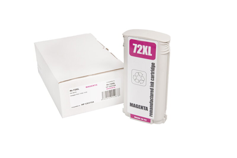 HP renovovaná atramentová náplň C9372A, no.72, 130ml (BULK), purpurová