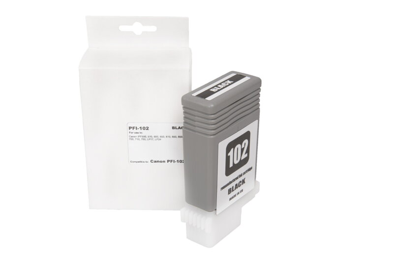 Canon renovovaná atramentová náplň 0895B001, PFI102BK, 130ml (BULK), čierna Canon renovovaná atramentová náplň 0895B001, PFI102BK, 130ml (BULK), čierna