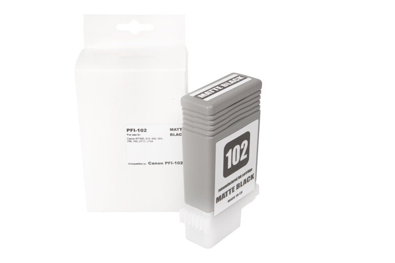 Canon renovovaná atramentová náplň 0894B001, PFI102MBK, 130ml (BULK), matte, matt black Canon renovovaná atramentová náplň 0894B001, PFI102MBK, 130ml (BULK), matte, matt black