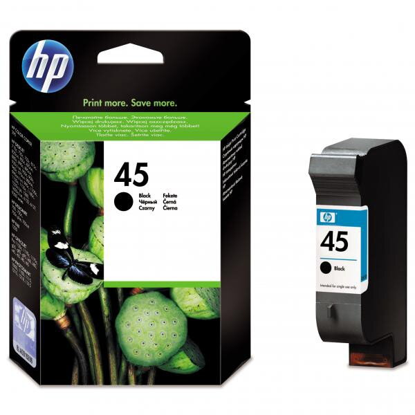 HP originál ink 51645AE, HP 45, black, 930str., 42ml, HP DeskJet 850, 970Cxi, 1100, 1200, 1600, 6122, 6127, čierna HP originál ink 51645AE, HP 45, black, 930str., 42ml, HP DeskJet 850, 970Cxi, 1100, 1200, 1600, 6122, 6127, čierna