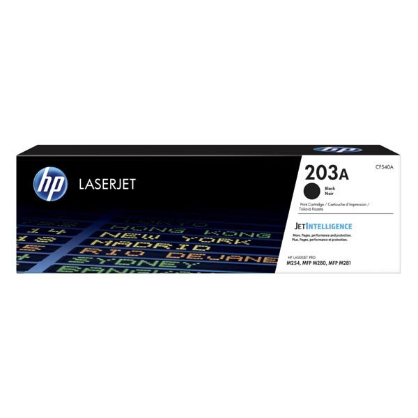 HP originál toner CF540A, black, 1400str., HP 203A, HP Color LaserJet Pro M254, M280, M281, O, čierna HP originál toner CF540A, black, 1400str., HP 203A, HP Color LaserJet Pro M254, M280, M281, O, čierna