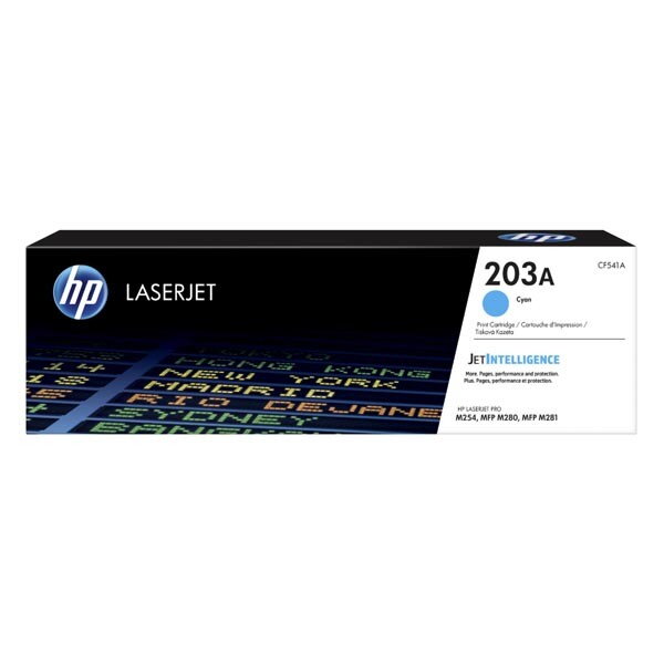 HP originál toner CF541A, cyan, 1300str., HP 203A, HP Color LaserJet Pro M254, M280, M281, O, azurová HP originál toner CF541A, cyan, 1300str., HP 203A, HP Color LaserJet Pro M254, M280, M281, O, azurová