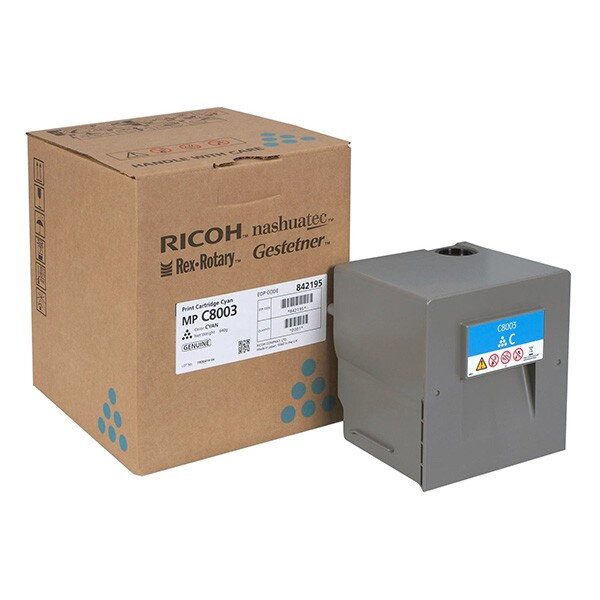 Ricoh originál toner 842195, cyan, Ricoh Aficio MP C6503, C8003, O, azurová