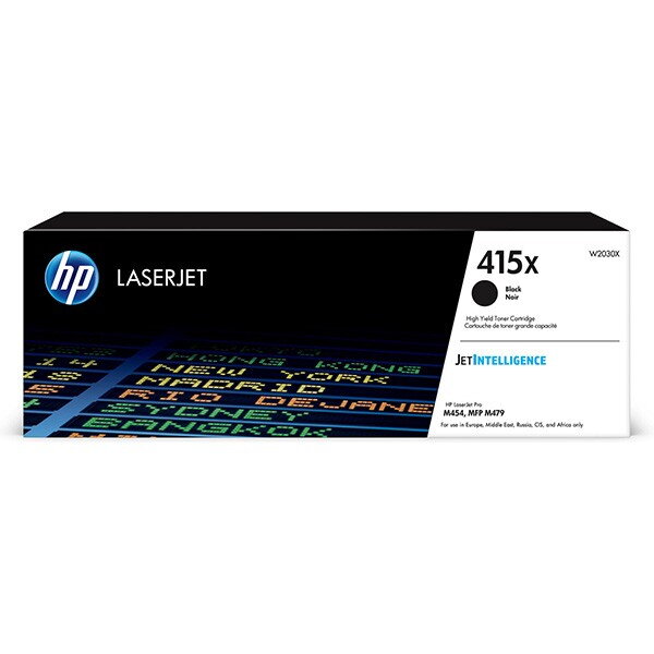 HP originál toner W2030X, black, 7500str., HP 415X, high capacity, HP Color LaserJet Pro M454, MFP M479, O, čierna