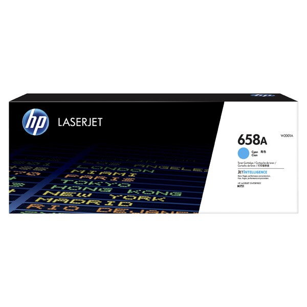 HP originál toner W2001A, cyan, 6000str., HP 658A, HP Color LaserJet Enterprise M751 Series, O, azurová