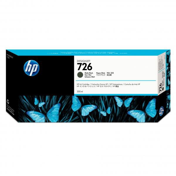 HP originál ink CH575A, HP 726, matte black, 300ml, HP HP DesignJet T1200, matt black HP originál ink CH575A, HP 726, matte black, 300ml, HP HP DesignJet T1200, matt black