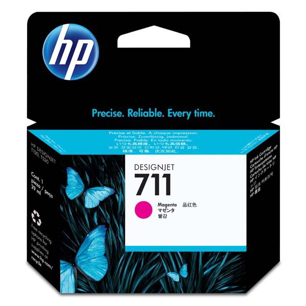 HP originál ink CZ131A, HP 711, magenta, 29ml, HP DesignJet T120, T520, purpurová HP originál ink CZ131A, HP 711, magenta, 29ml, HP DesignJet T120, T520, purpurová