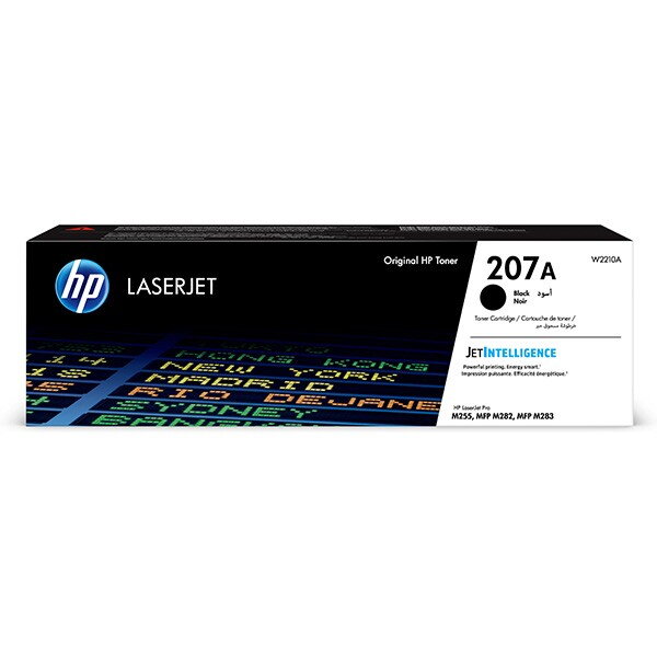 HP originál toner W2210A, black, 1350str., HP 207A, HP Color LaserJet Pro M255, MFP M282, M283, O, čierna