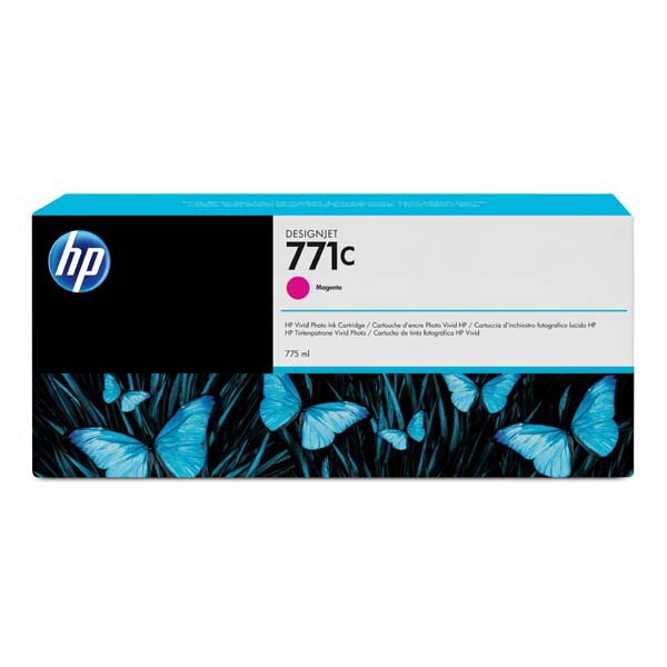 HP originál ink B6Y09A, HP 771C, magenta, 775ml, HP Designjet Z6200, Z6600, Z6800, purpurová