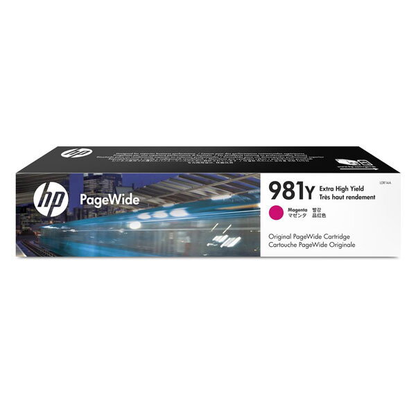 HP originál ink L0R14A, HP 981Y, magenta, 16000str., 185ml, extra high capacity, purpurová