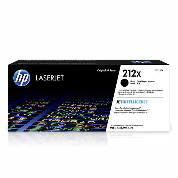 HP originál toner W2120X, black, 13000str., HP 212X, High Yield, HP Color LaserJet Enterprise M555dn, M555x, M554dn, O, čierna