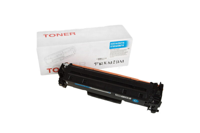 Kompatibilná tonerová náplň CC531A, 304A, CE411A, 305A, CF381A, 2661B002, CRG718, 2800 listov pre tlačiarne HP, azurová Kompatibilná tonerová náplň CC531A, 304A, CE411A, 305A, CF381A, 2661B002, CRG718, 2800 listov pre tlačiarne HP, azurová