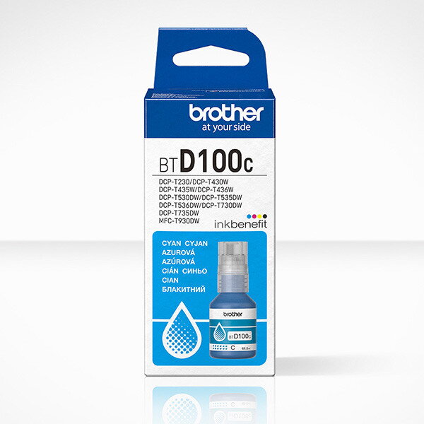 Brother originál ink BTD100C, cyan, 5000str., 48.8ml, azurová