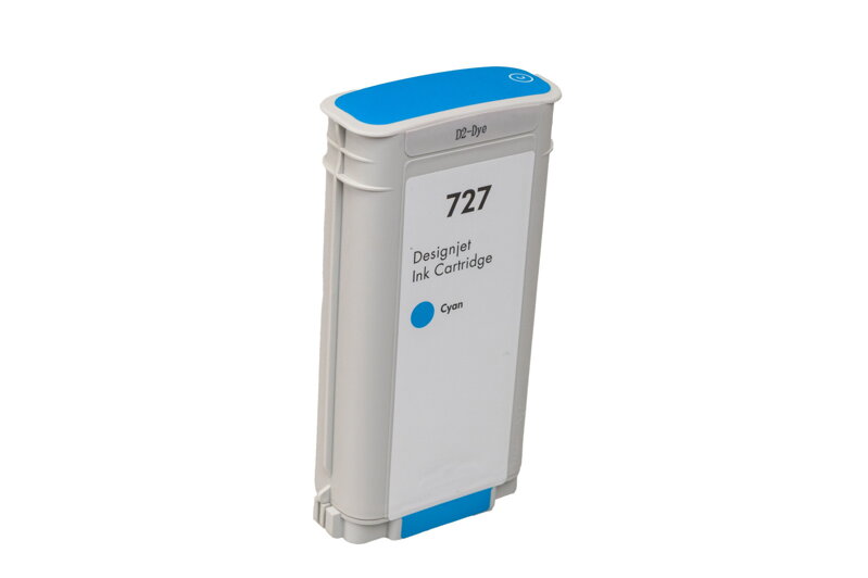 Renovovaná atramentová náplň B3P19A, no.727C, 130ml pre tlačiarne HP (BULK), azurová