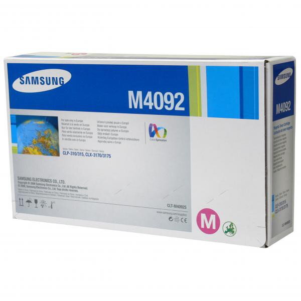 Samsung originál toner CLT-M4092S, magenta, 1000str., Samsung CLP-310, N, CLP-315, CLX-3170FN, CLX-3175N, FN, FW, O, purpurová