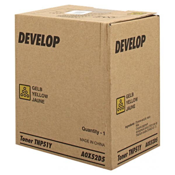 Develop originál toner A0X52D5, yellow, 5000str., TNP51Y, Develop Ineo +3110, O, žltá