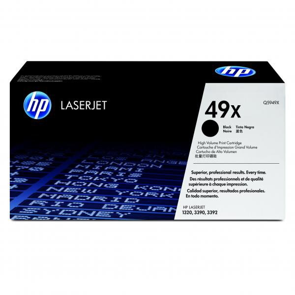 HP originál toner Q5949X, black, 6000str., HP 49X, high capacity, HP LaserJet 1320, 3390, 3392, O, čierna