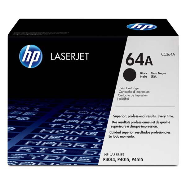 HP originál toner CC364A, black, 10000str., HP 64A, HP LaserJet P4014, 4015, 4515, O, čierna