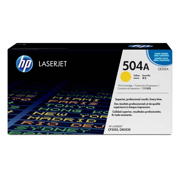 HP originál toner CE252A, yellow, 7000str., HP 504A, HP Color LaserJet CP3525, O, žltá