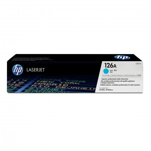 HP originál toner CE311A, cyan, 1000str., HP 126A, HP LaserJet Pro CP1025, 1025nw, MFP M175, O, azurová HP originál toner CE311A, cyan, 1000str., HP 126A, HP LaserJet Pro CP1025, 1025nw, MFP M175, O, azurová