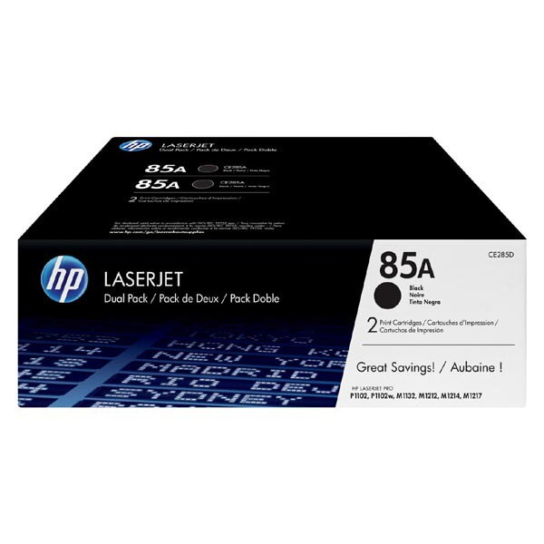 HP originál toner CE285AD, black, HP 85A, HP LJ Pro M1132, M1136, M1212, M1217, P1102, P1106, dual pack, O, čierna