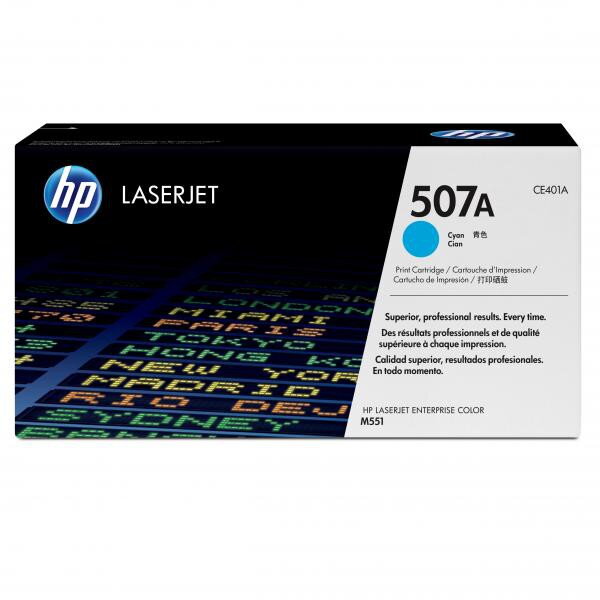 HP originál toner CE401A, cyan, 6000str., HP 507A, HP LaserJet Enterprise 500 color M551, O, azurová HP originál toner CE401A, cyan, 6000str., HP 507A, HP LaserJet Enterprise 500 color M551, O, azurová