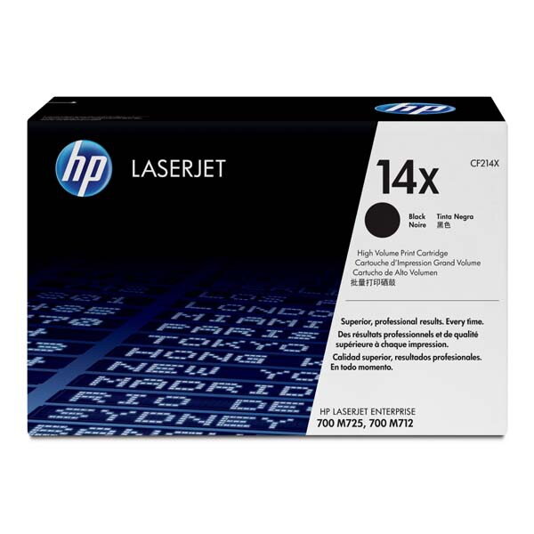 HP originál toner CF214X, black, 17500str., HP 14X, HP LaserJet Enterprise 700 M712dn, O, čierna