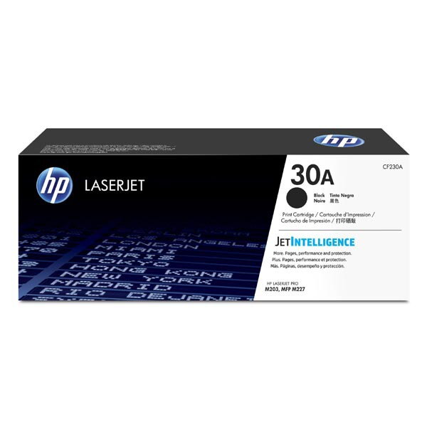 HP originál toner CF230A, black, 1600str., HP 30A, HP LaserJet Pro MFP M227sdn,227fdw,M203dw,dn Printer, O, čierna