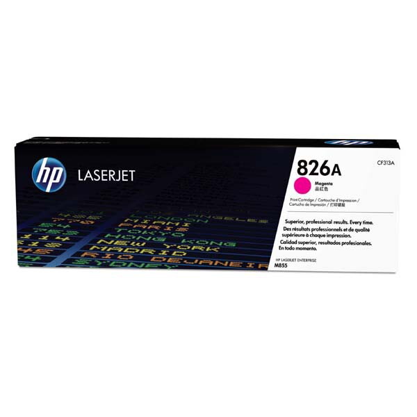 HP originál toner CF313A, magenta, 31500str., HP 826A, HP Color LaserJet Enterprise M855dn, M855x+, M855x+, O, purpurová