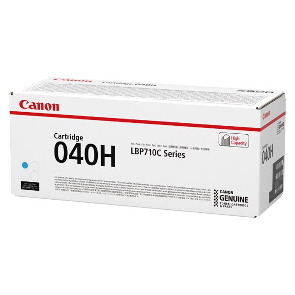 Canon originál toner 040H, cyan, 10000str., 0459C001, 0459C002, high capacity, Canon imageCLASS LBP712Cdn,i-SENSYS LBP710Cx, LBP71, azurová