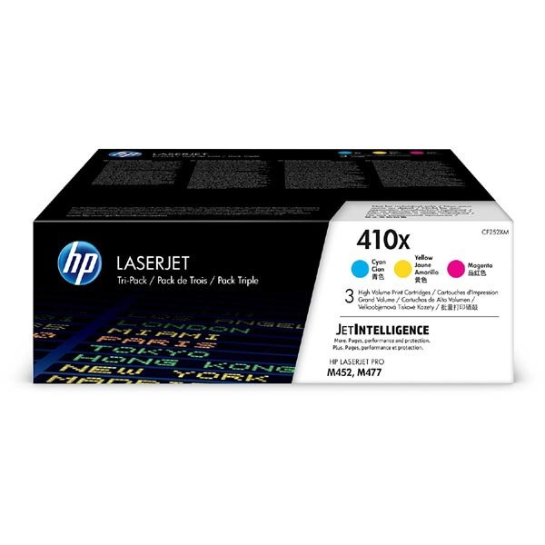 HP originál toner CF252XM, CMY, 15000 (3x5000)str., HP 410X, high capacity, HP LaserJet Pro M452, MFP M377, MFP M477, 3ks, O, farebná HP originál toner CF252XM, CMY, 15000 (3x5000)str., HP 410X, high capacity, HP LaserJet Pro M452, MFP M377, MFP M477, 3ks, O, farebná