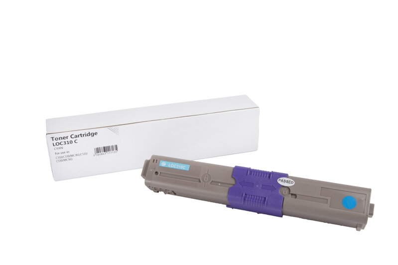 Oki kompatibilná tonerová náplň 44469706, 2000 listov (Orink white box), azurová